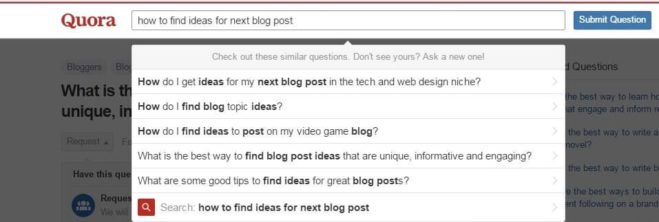 Quora blog ideas