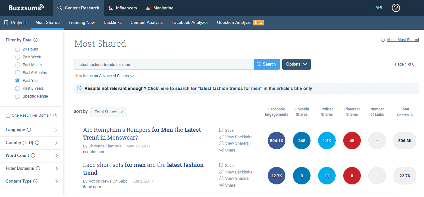 buzzsumo content research