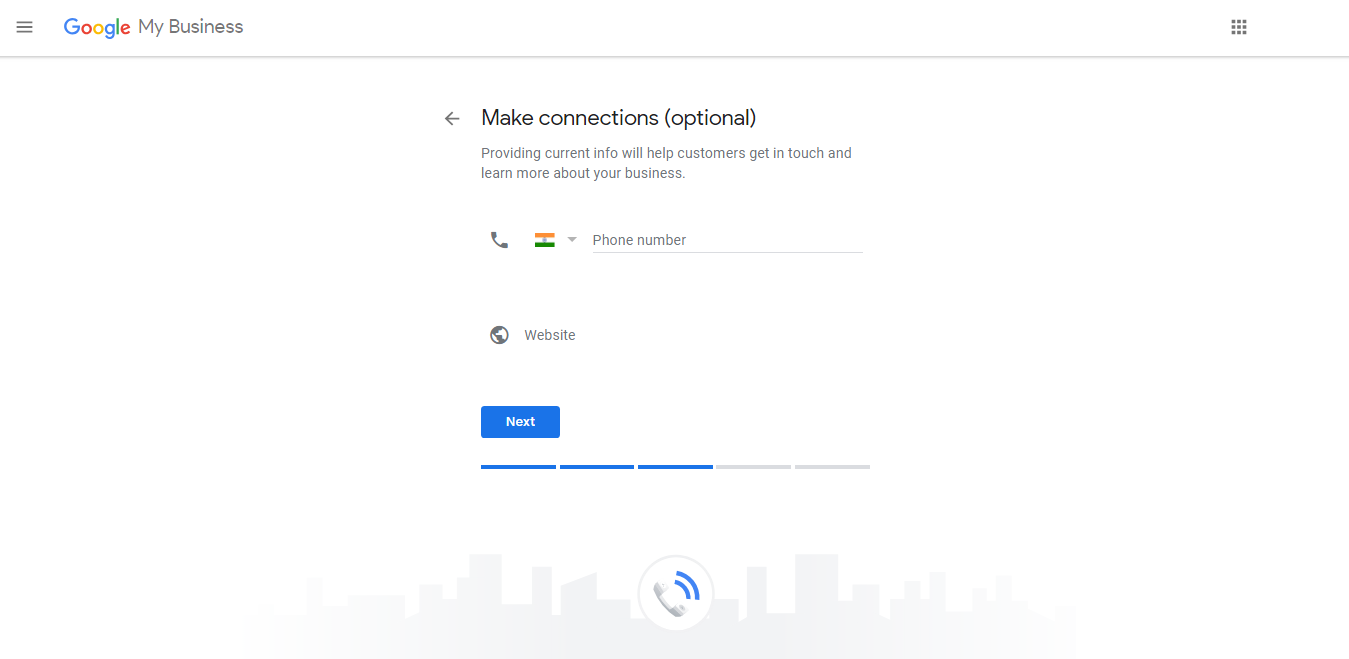 Make connections Add phone number and website to Google My Business