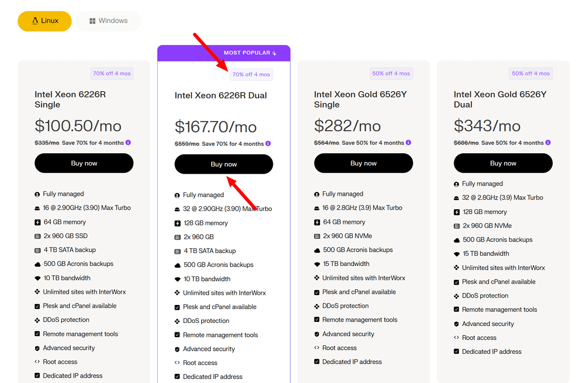Liquid Web Black Friday Managed Dedicated Hosting Plans