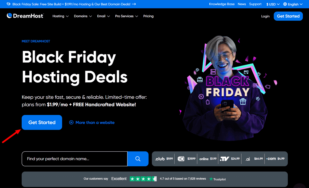 DreamHost Black Friday Sales 2025