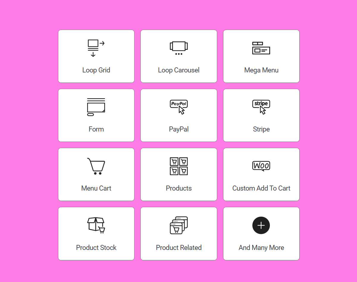 Elementor Pro 100+ Widgets