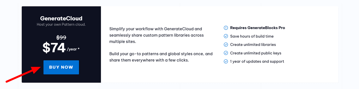 GeneratePress Black Friday 2025 GenerateCloud Pricing