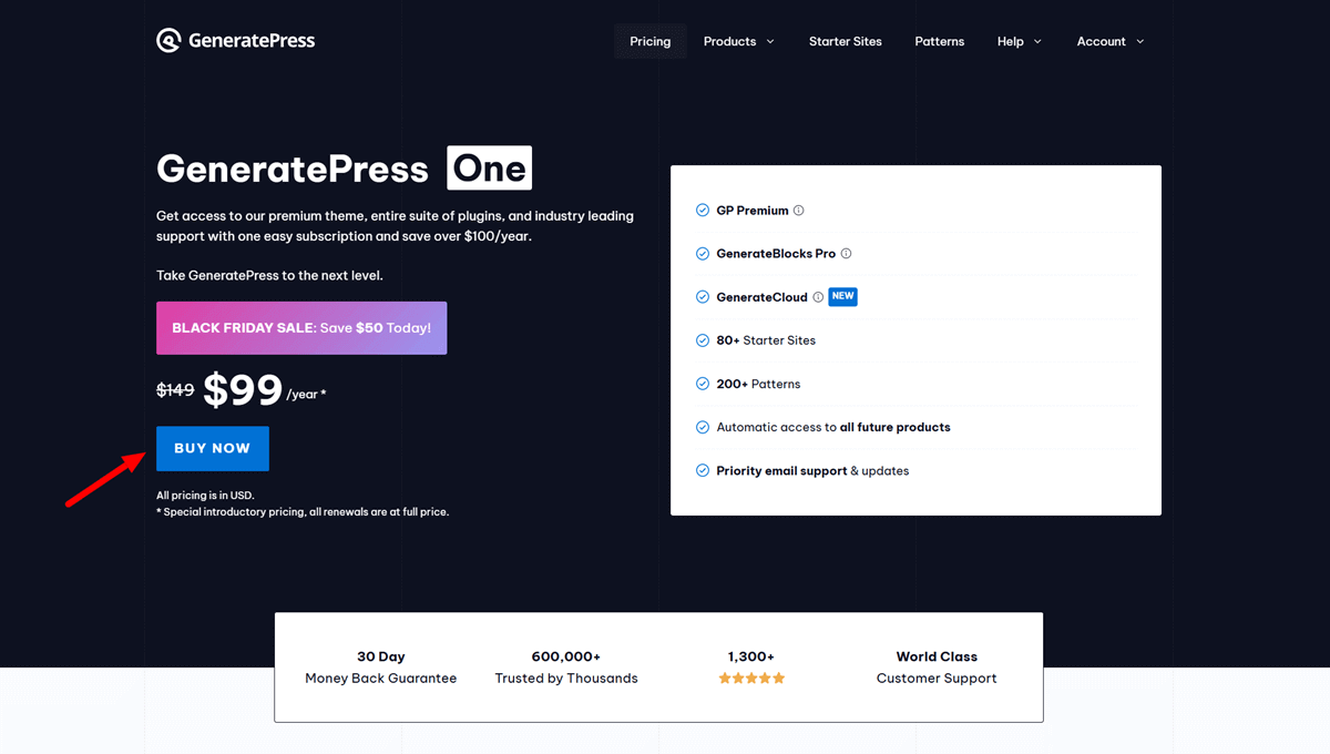 GeneratePress Black Friday Sale Deals Discounts 2025 Get Up to $50 Off