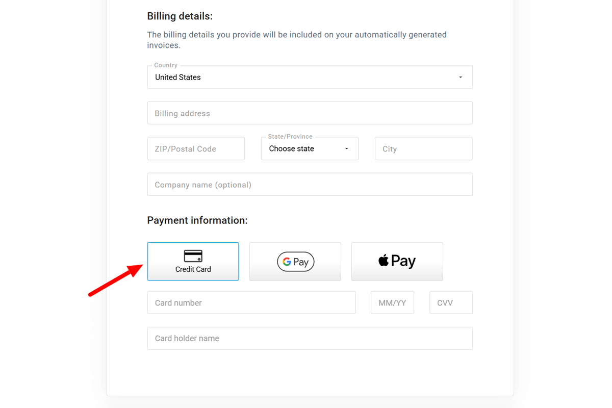 GetResponse Black Friday Personal Info and Billing Details