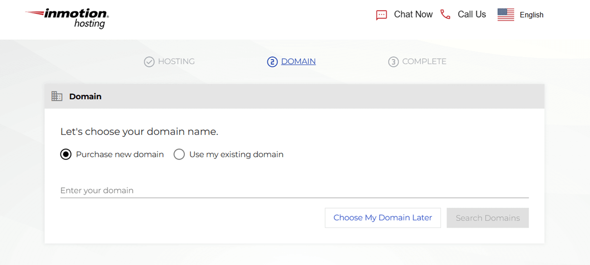 InMotion Hosting Black Friday Deals Choose a Domain Name