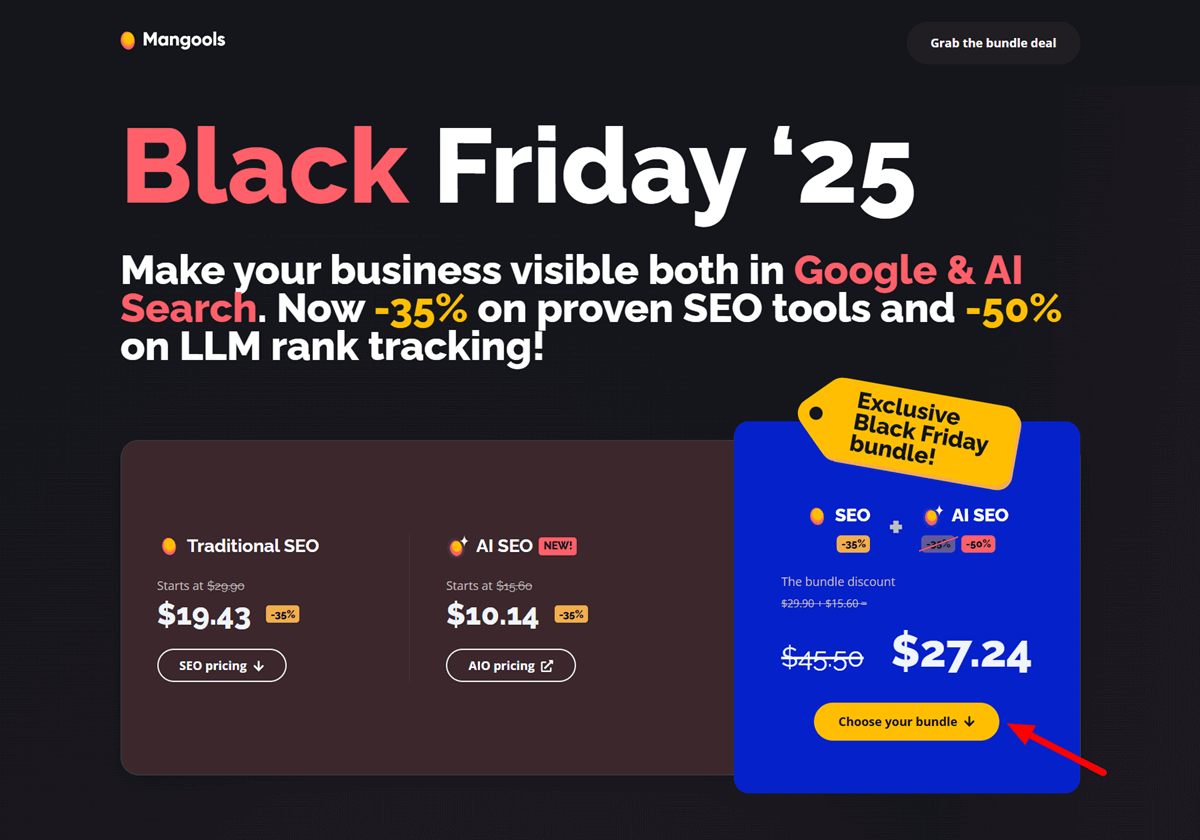 Mangools KWFinder Black Friday Deals 2025