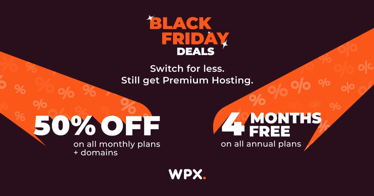 WPX Black Friday 2024 Deals Banner 1200x630 px