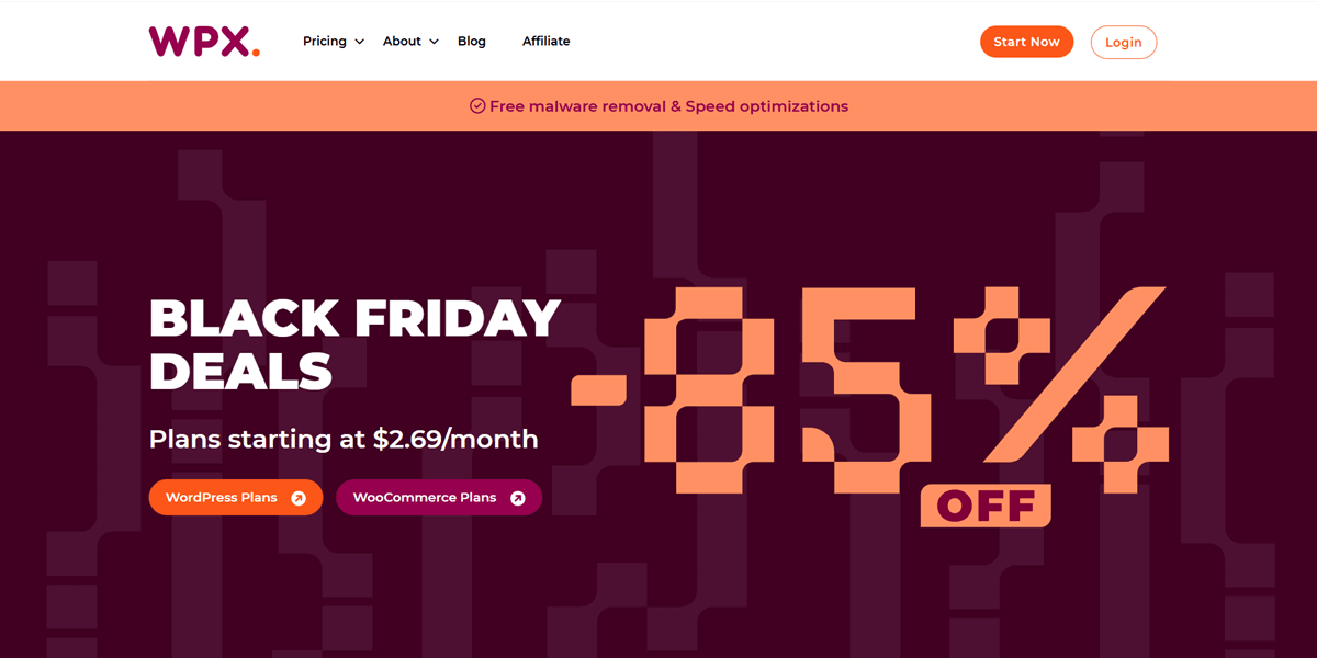 WPX Black Friday Deals Get 85% Off + 4 Months Free on Annual Plans + 24 Months Free on 5-Year Plans