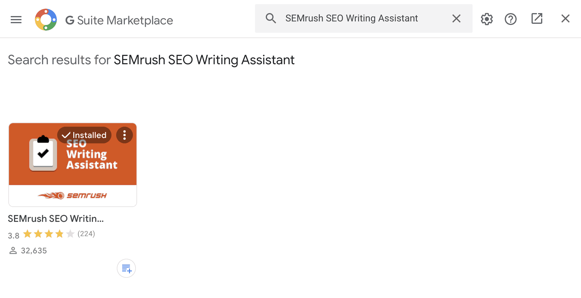 SEMrush SEO Writing Assistant Google Docs Add-on