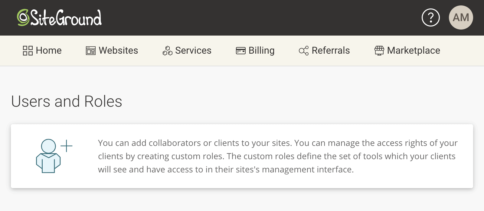 Adding Collaborators in SiteGround Hosting Account