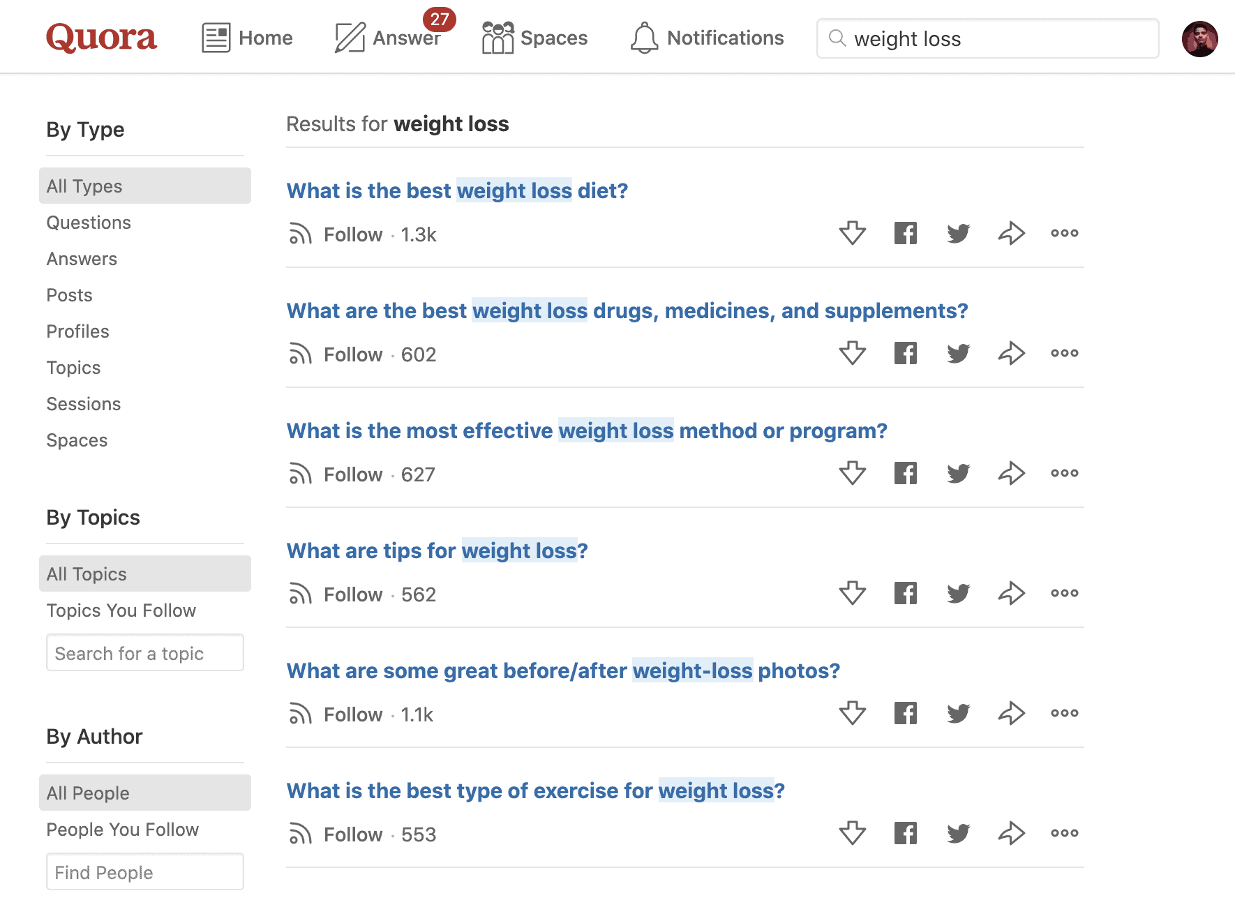 Quora Topic Search