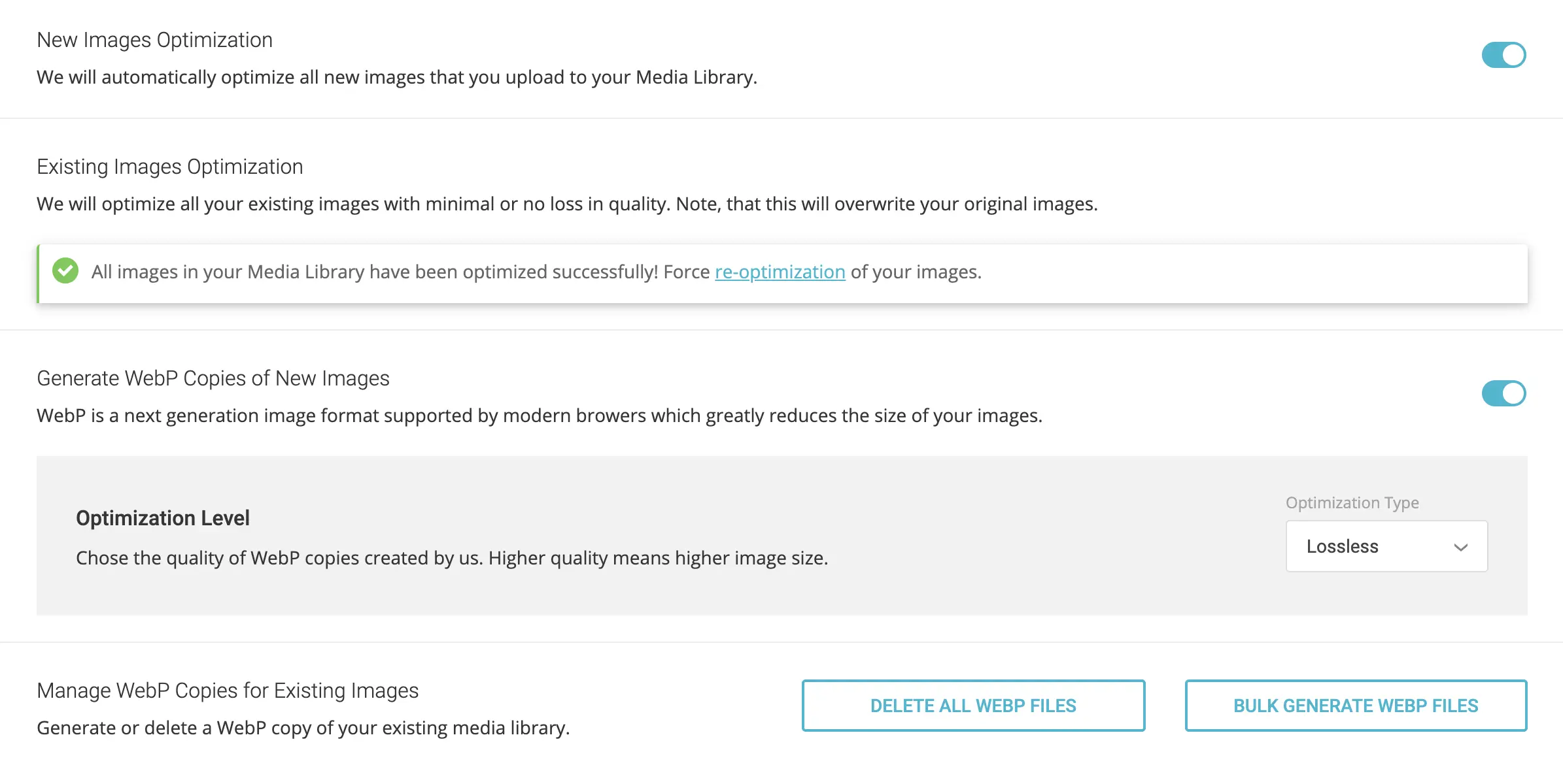 SG Optimizer Image Optimization