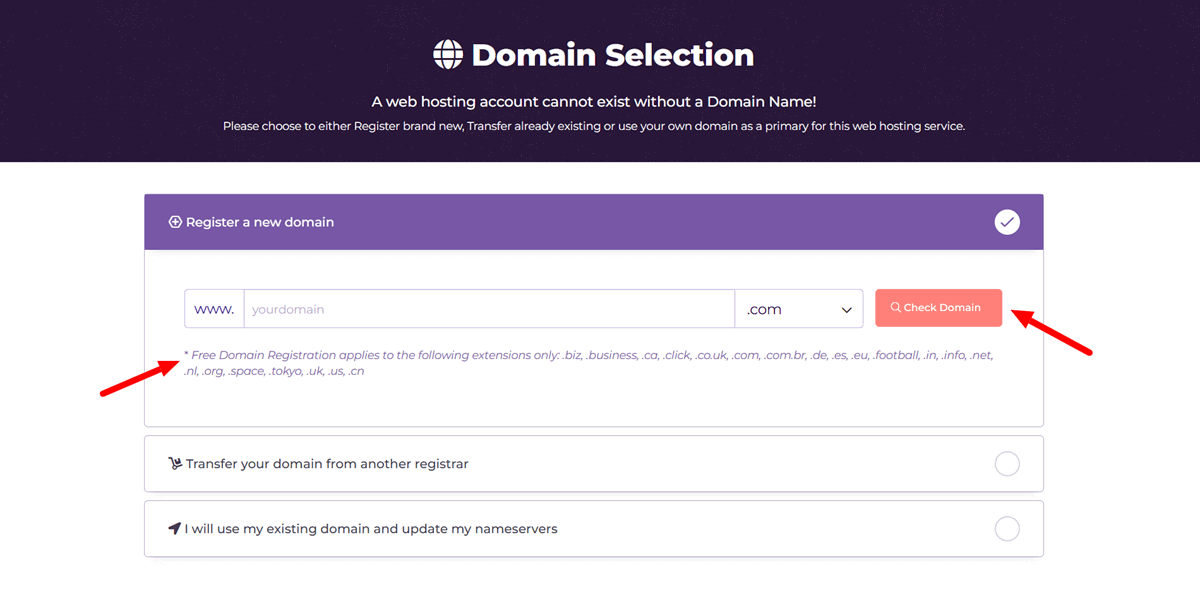 HostArmada Black Friday Deals 2025 Free Domain Registration or Domain Selection