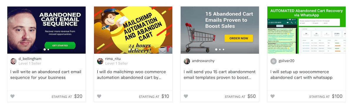 Fiverr Abandoned Cart Sequences Gigs