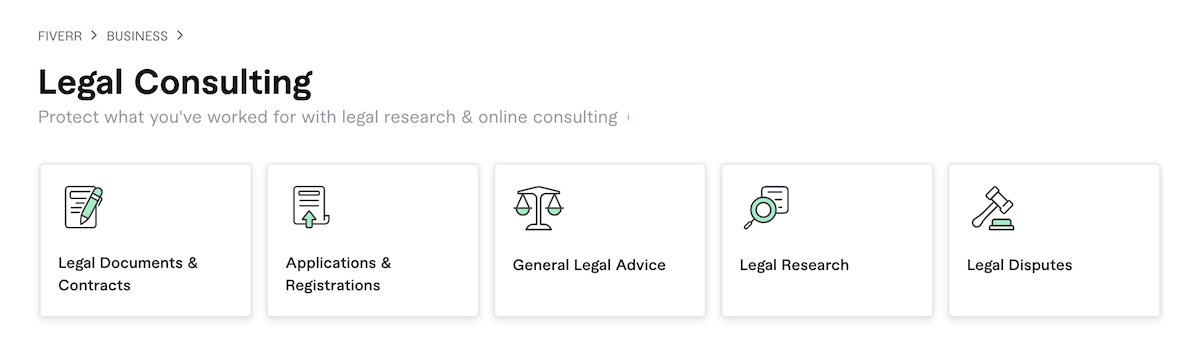 Fiverr Legal Consulting Services