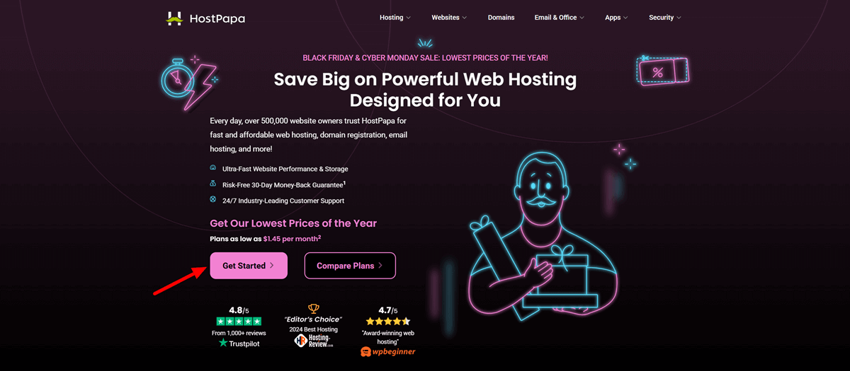 HostPapa Black Friday Deals 2025 Sales Page