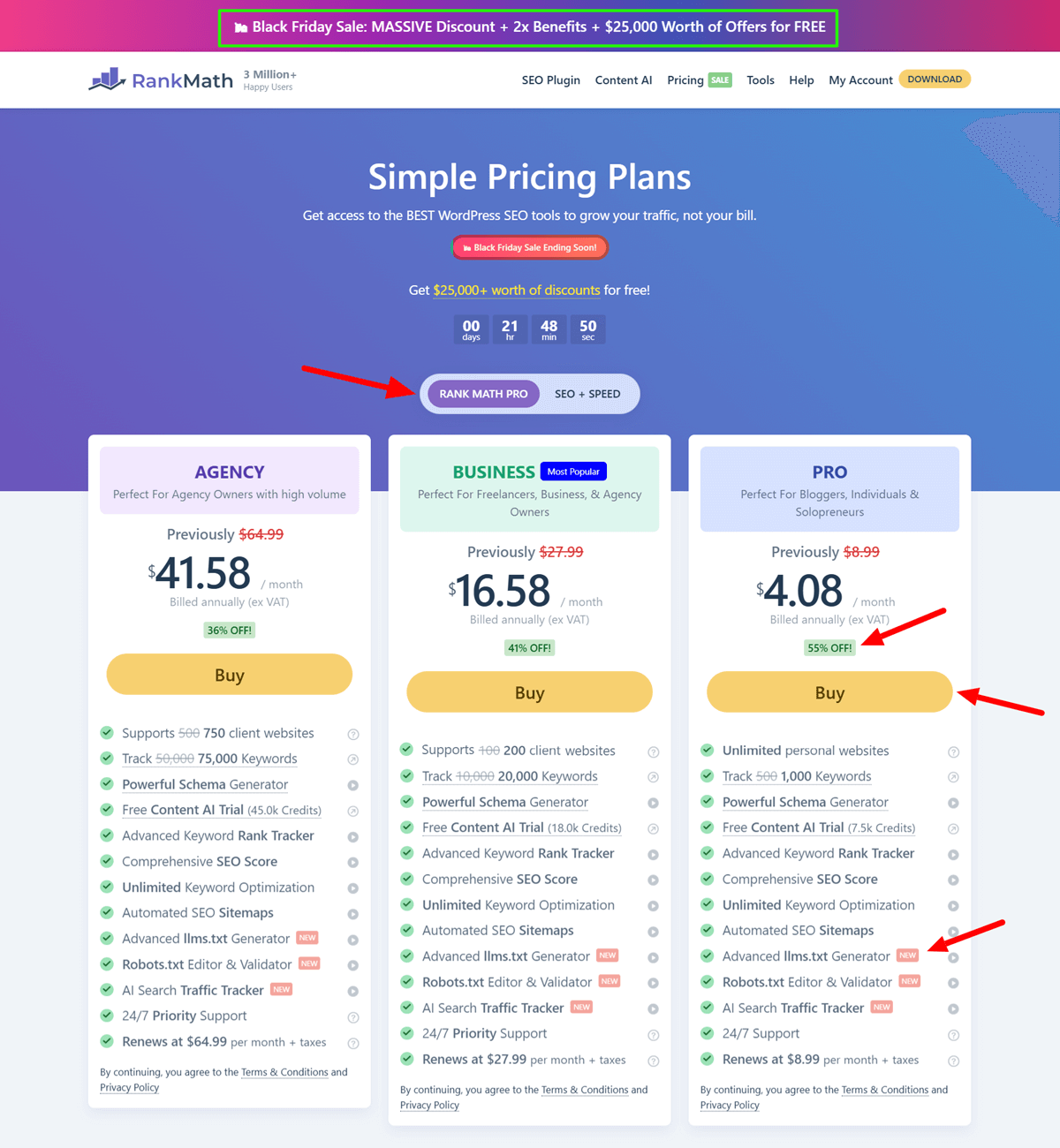 Rank Math Black Friday Sale Massive Discounts $25000 worth Bonuses and Offers