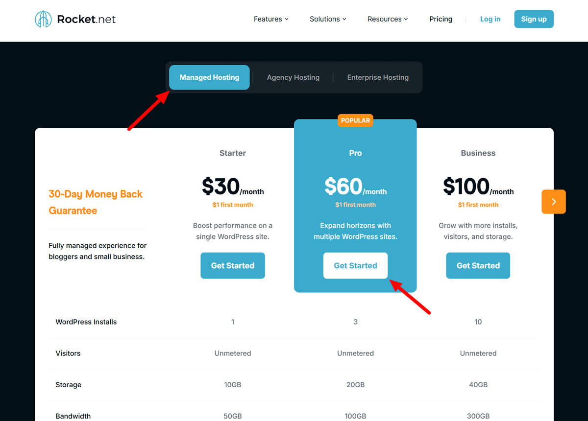 Rocket.net Black Friday Sales Page