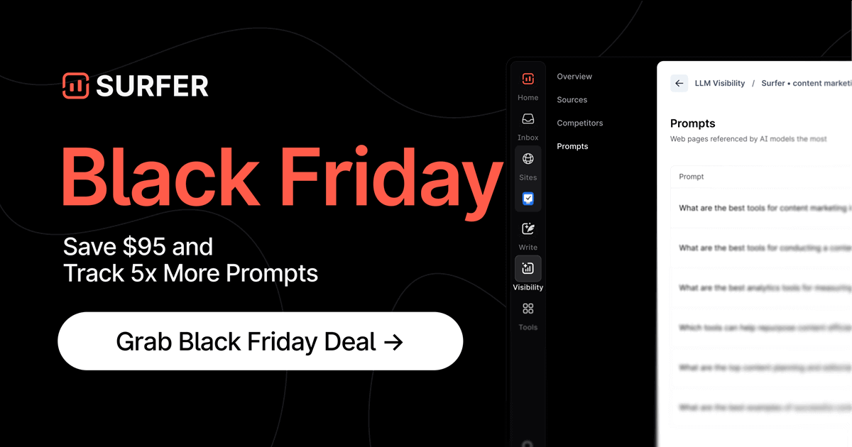 Surfer Black Friday 2025 Banner 1