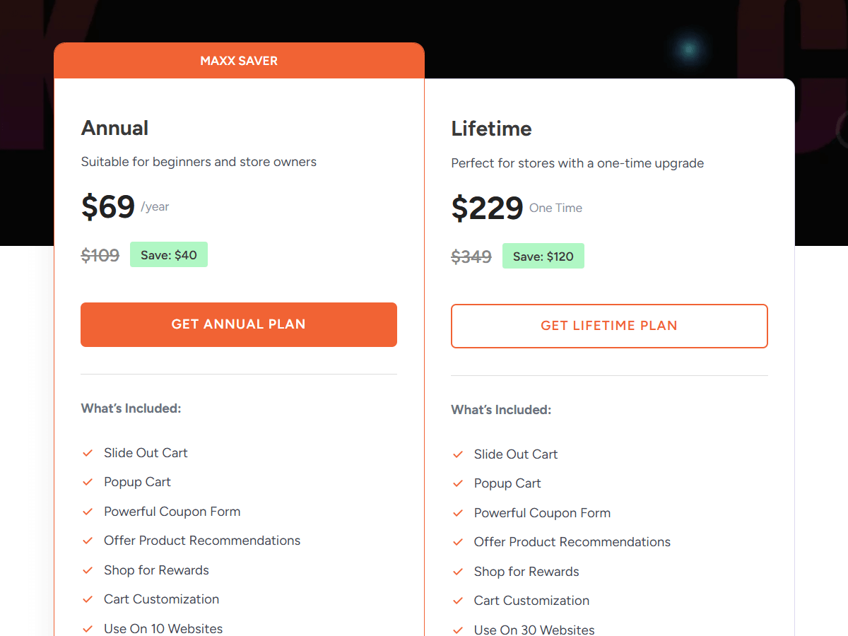 Modern Cart Black Friday Pricing 2025