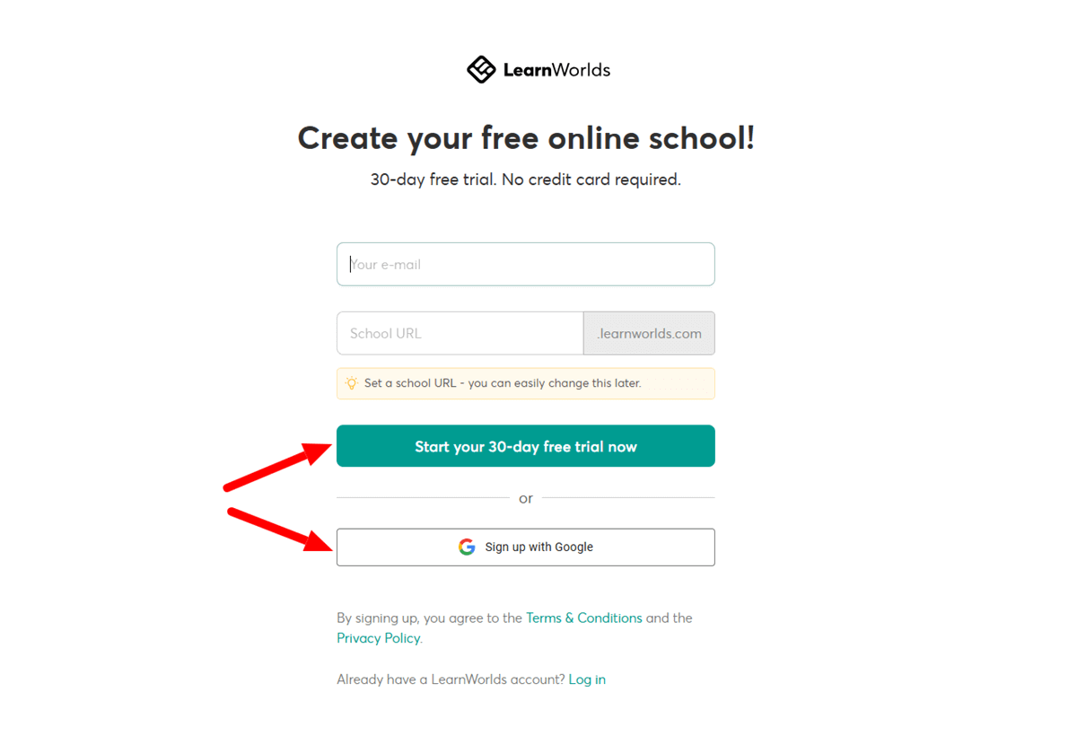 Create Your Online School with LearnWorlds Free Trial
