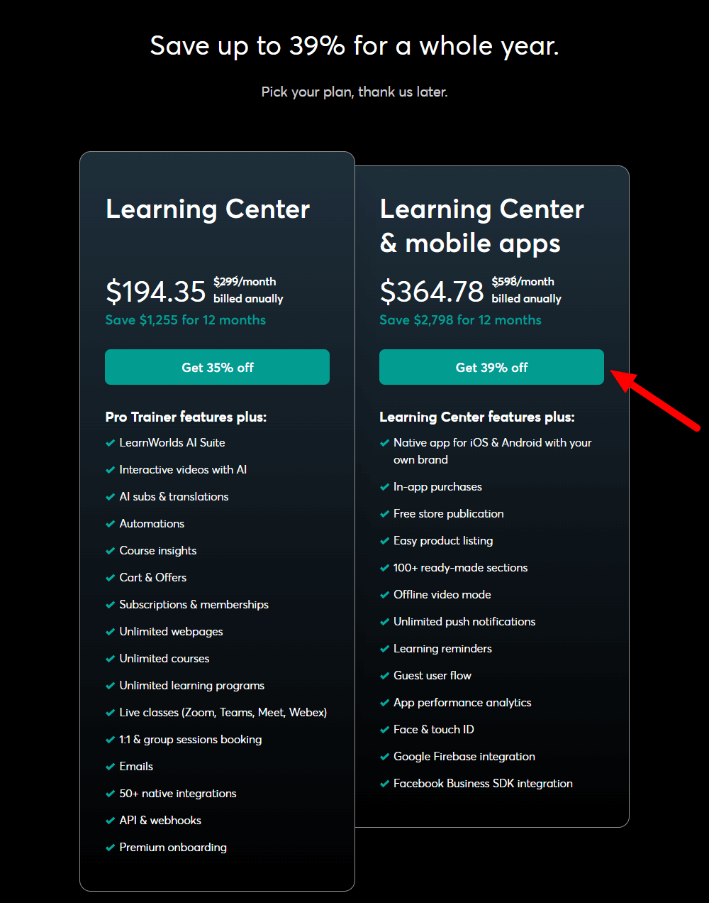 LearnWorlds Black Friday 2025 Deal Save 39% on Annual LMS Plans