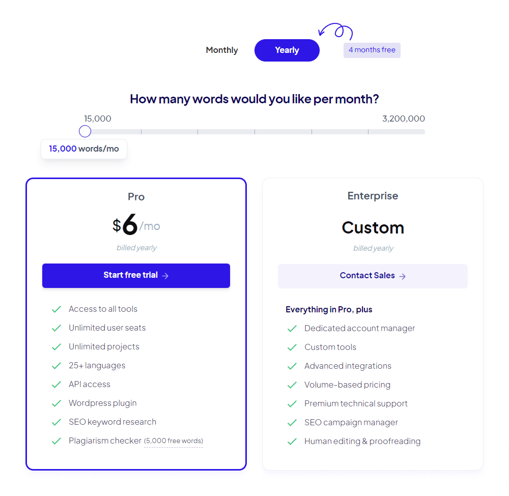 Copymatic Pricing Plans