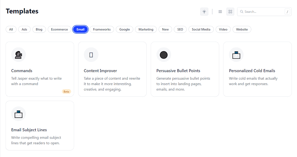Jasper AI Email Templates