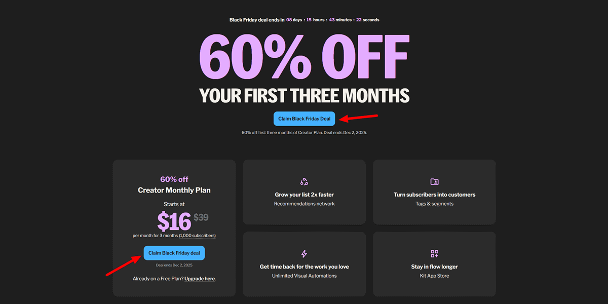 Kit Black Friday Deal 60-Off First Three Months