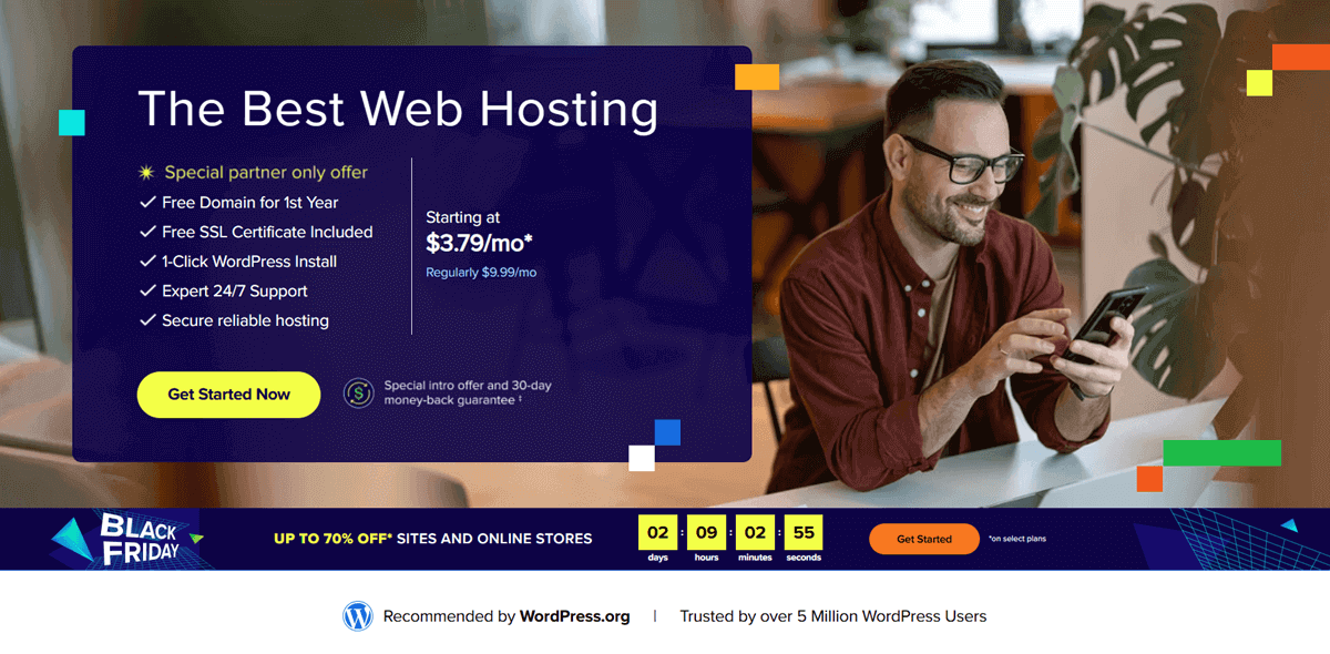 Best Black Friday Web Hosting Deals Bluehost Hosting 70% Off