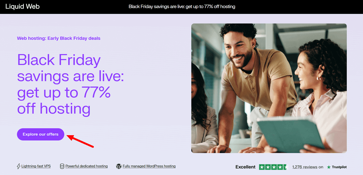 Best Black Friday Web Hosting Deals Liquid Web 77% Off