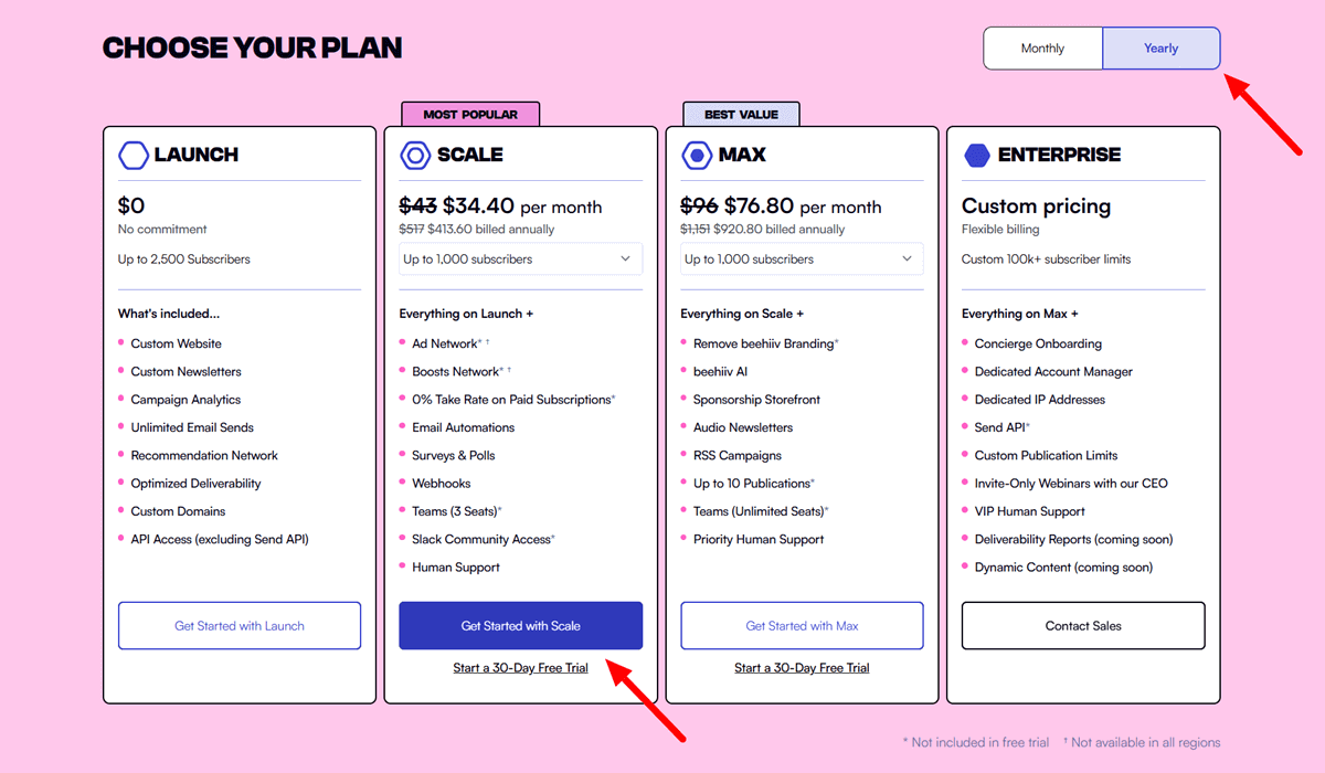 Best Cyber Monday Software Deals SaaS Sale Discounts Get 20% off 3 Months Beehiiv Cyber Monday Yearly Plans up to 1000 Subscribers