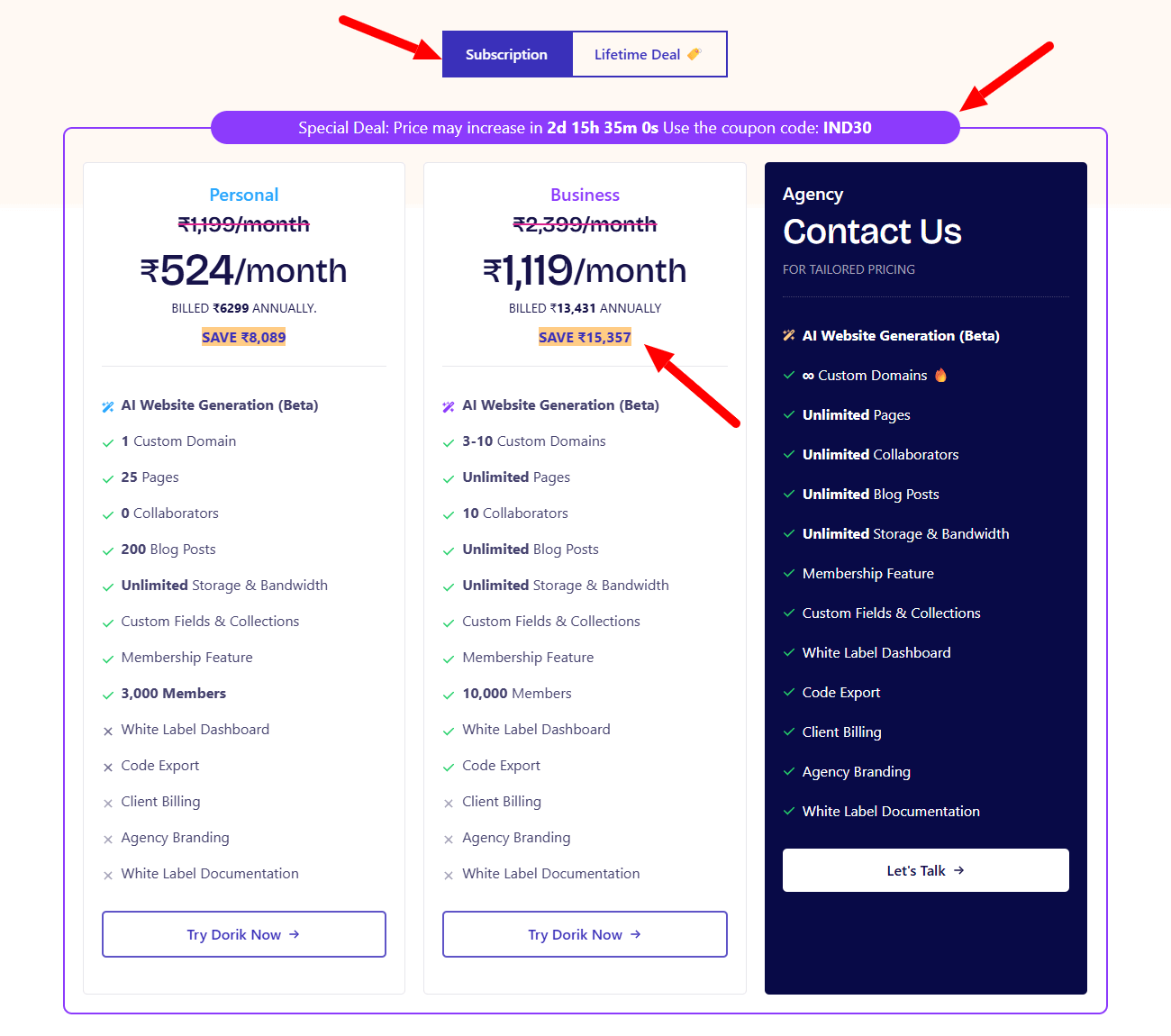 Dorik Black Friday Deals 2025 Get 50% Off Pricing Plans in INR