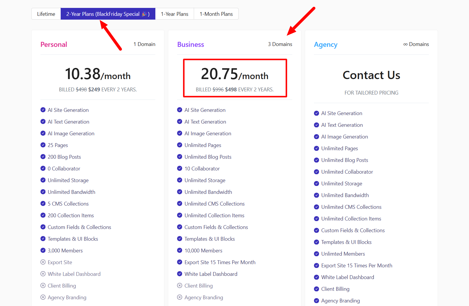 Dorik Black Friday Pricing Plans 2025