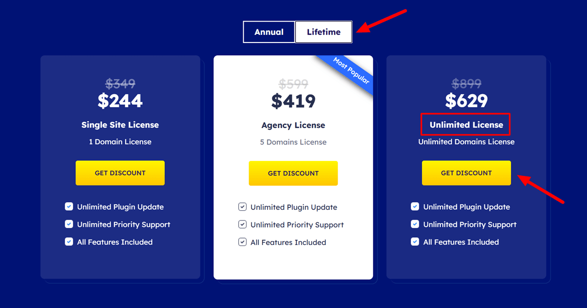 Fluent Forms Black Friday Pricing for Lifetime Plans
