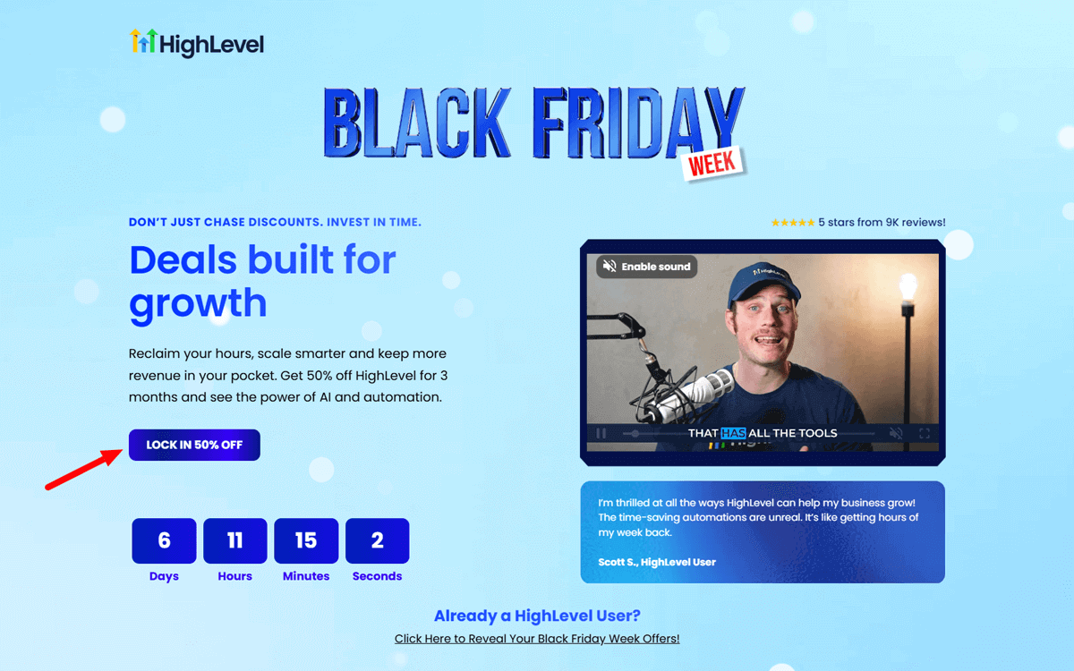 GoHighLevel Black Friday Deal 2025 Get 50% OFF