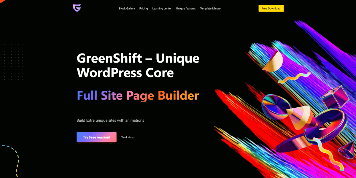 Greenshift Page Builder and Animation Builder WordPress Plugin