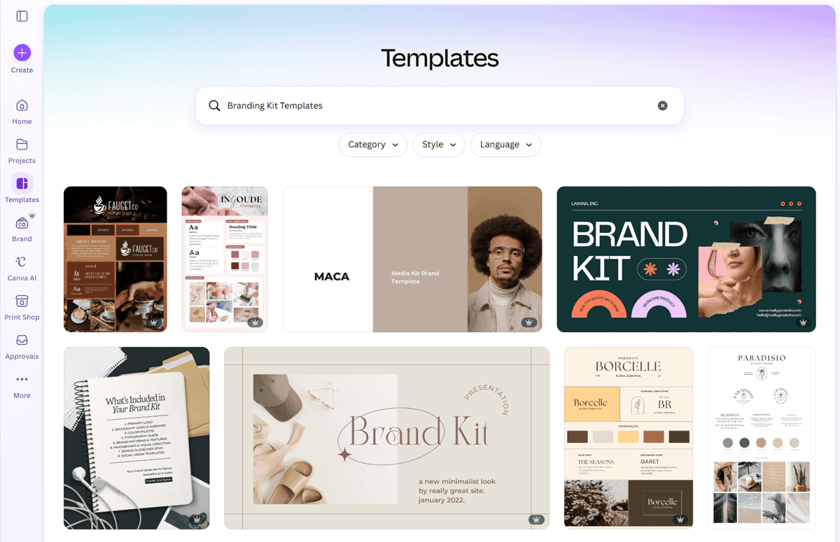 Canva Branding Kit Templates