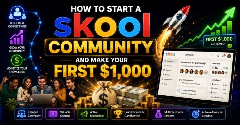 How to Start a Skool Community and Make Your First $1000