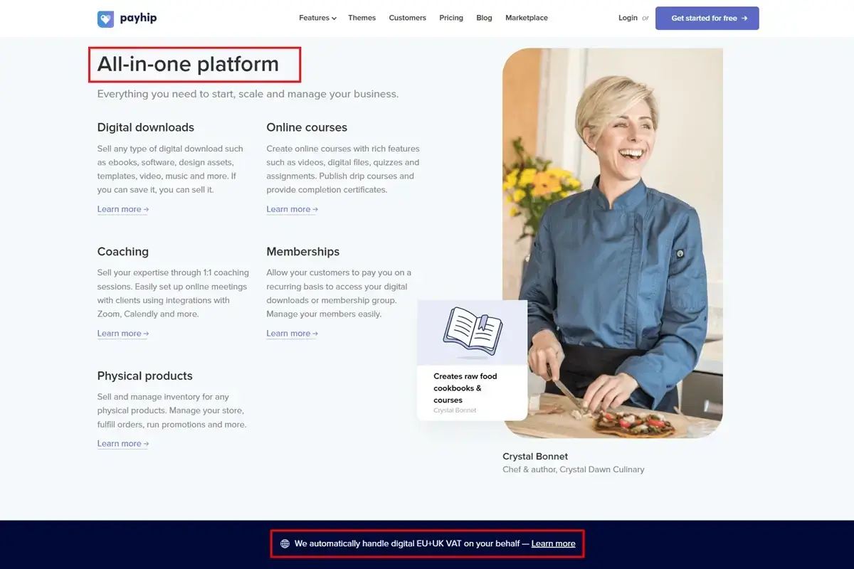Payhip automatically handles digital EU+UK VAT on your behalf