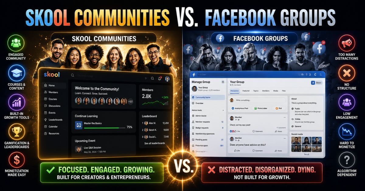 Skool Communities vs. Facebook Groups