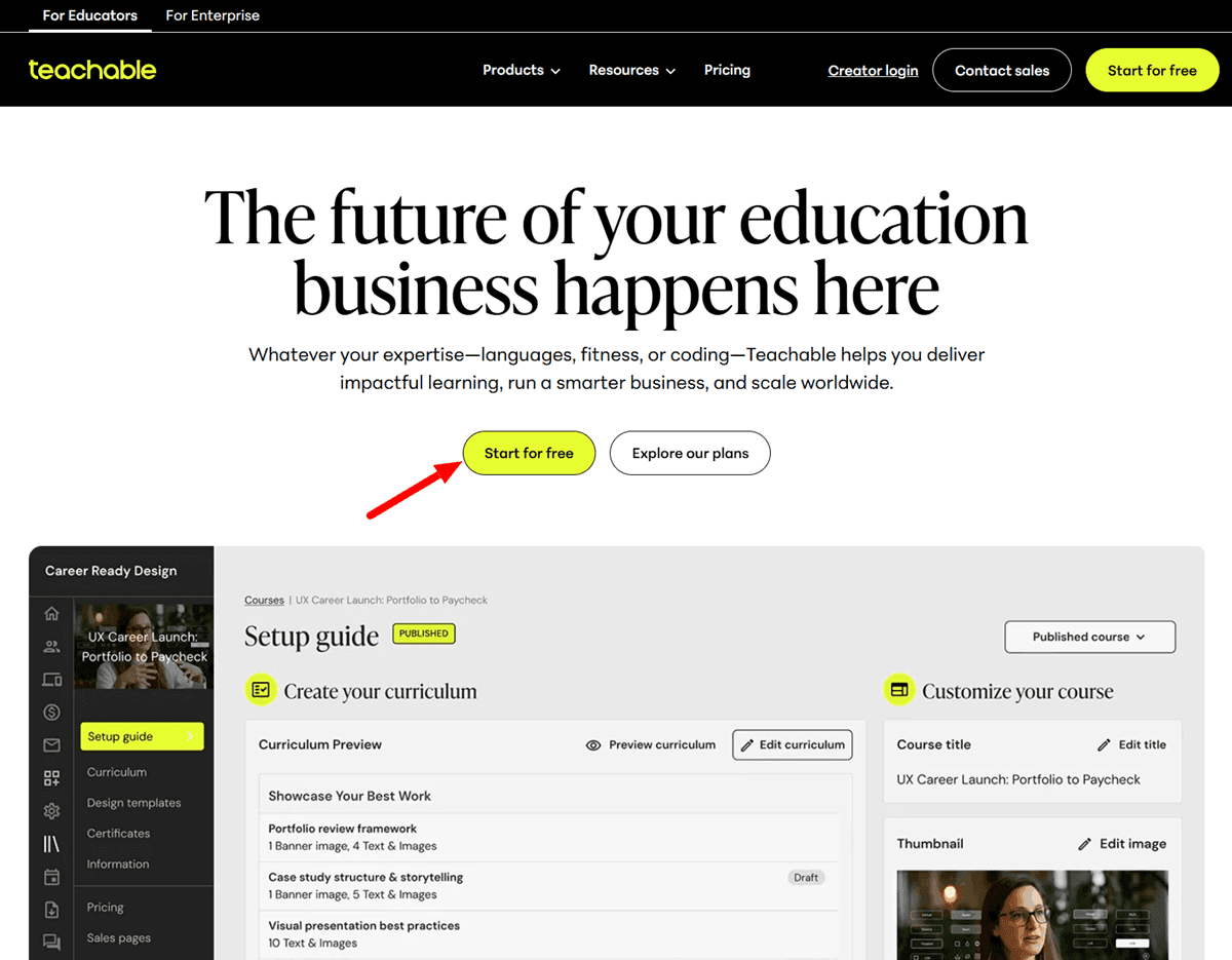 Teachable Online Courses Coaching and Memberships Platform