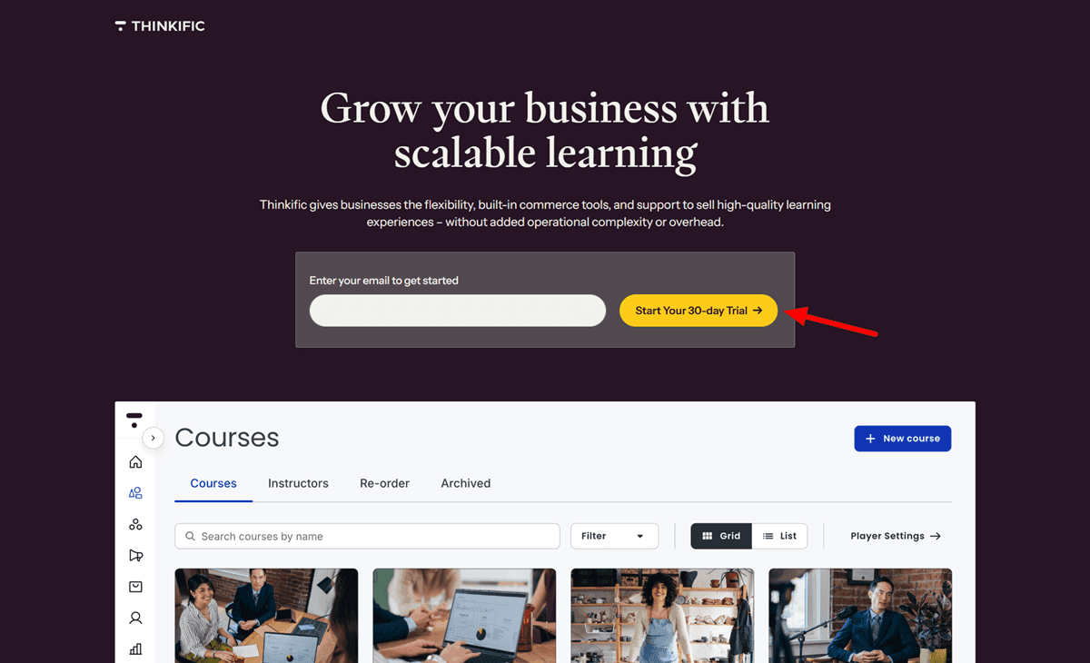 Thinkific E-learning and Digital Product Sales Platform