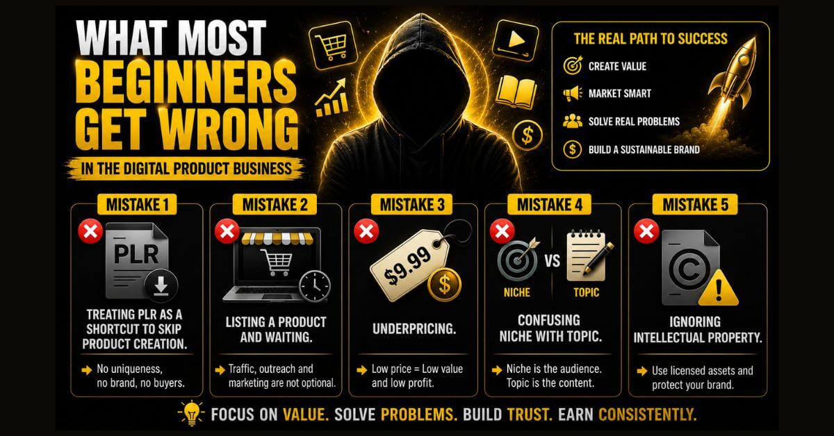 What Most Beginners Get Wrong in the Digital Product Business