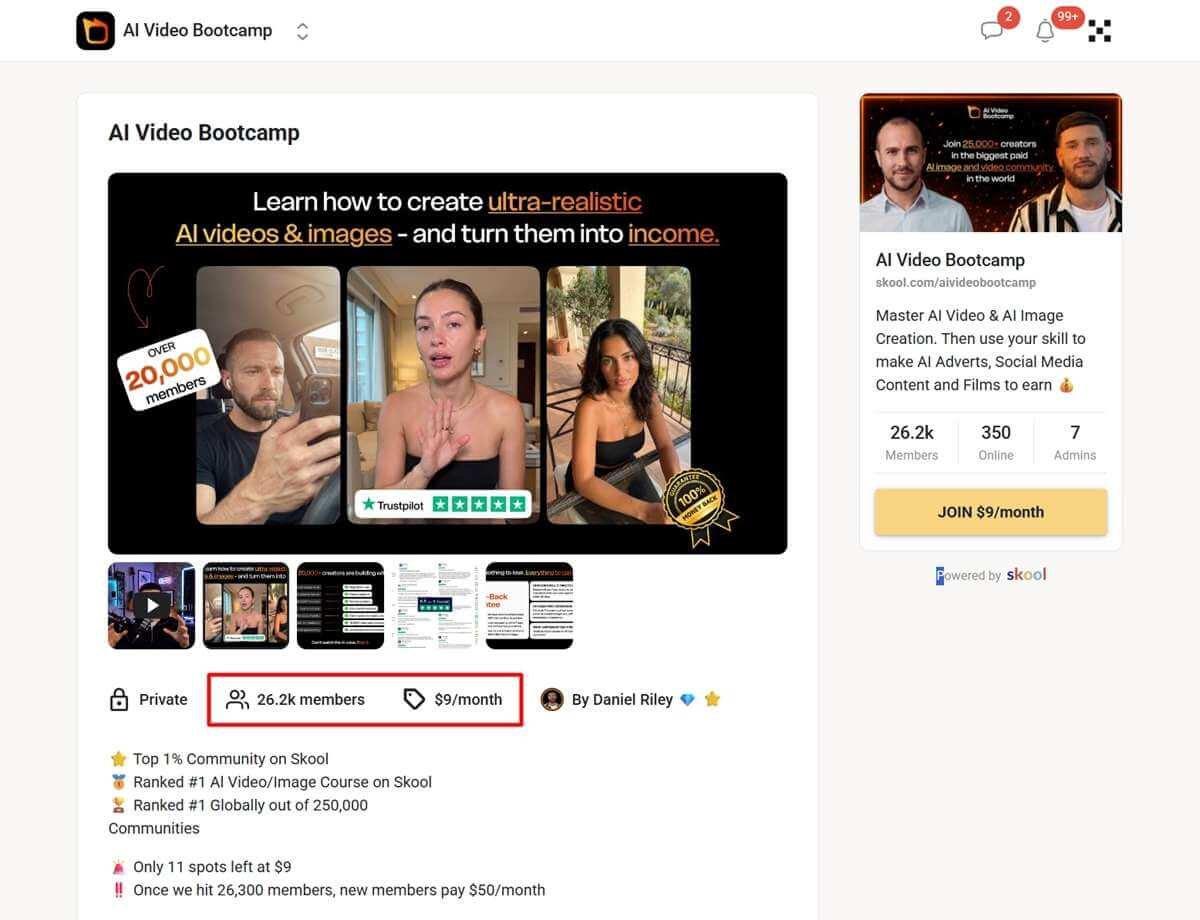 AI Video Bootcamp Skool Community