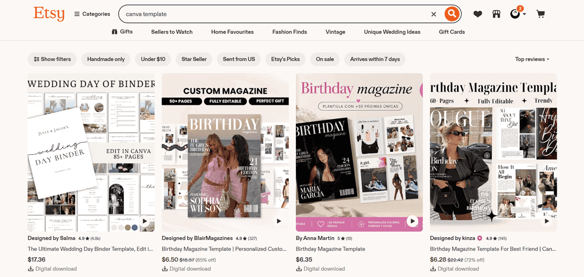 Canva Template Business on Etsy