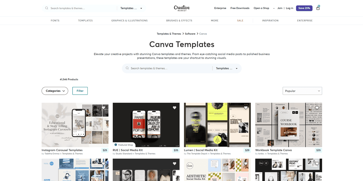 Canva Templates Business Creative Market