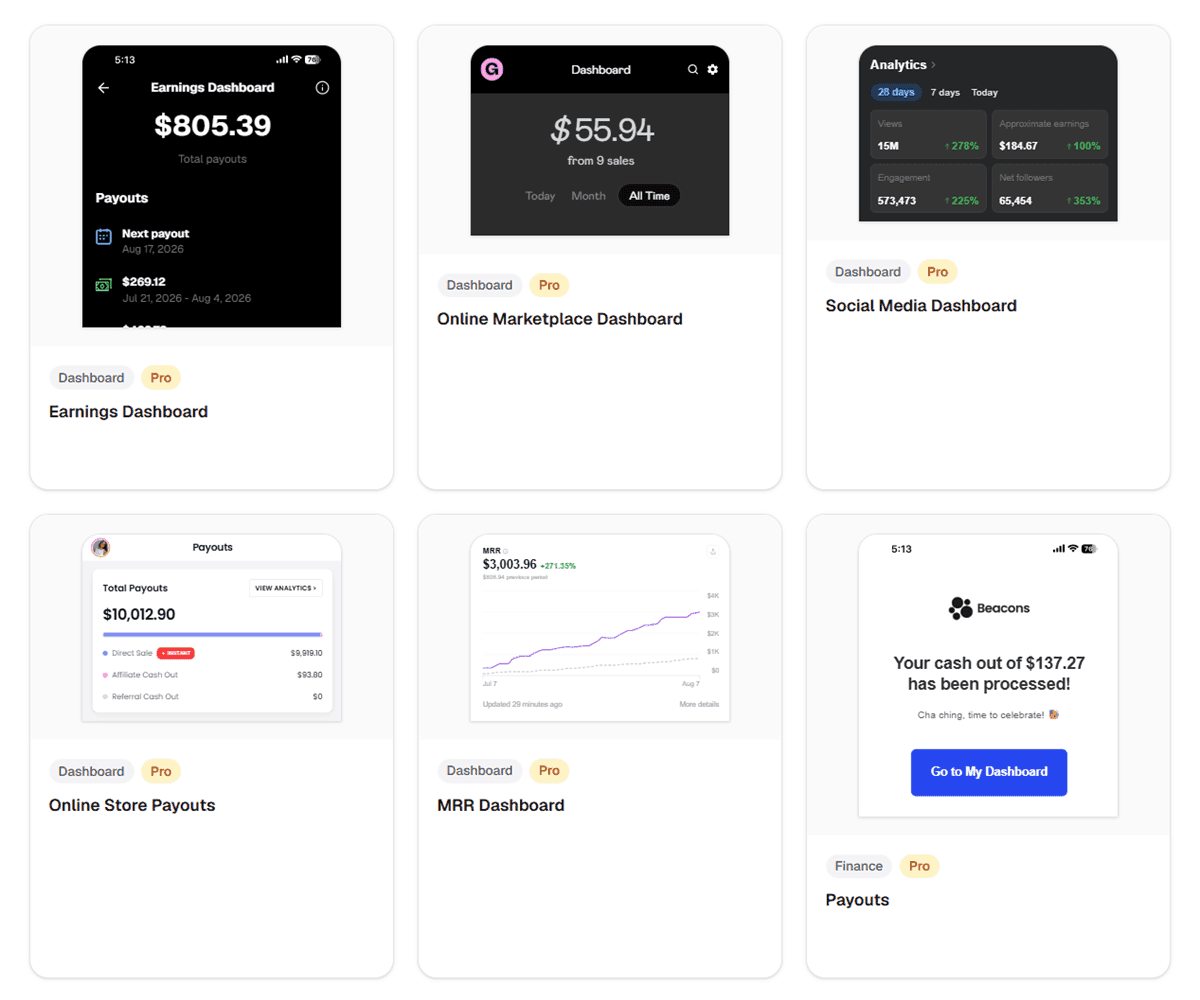 Fake Income Screenshot Generator Templates in the ScreenshotMaker App