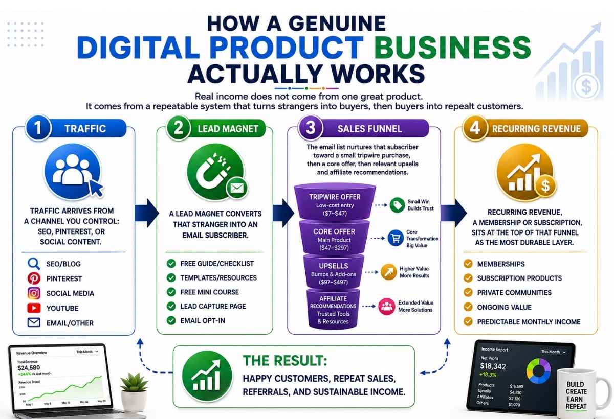 How A Genuine Digital Product Business Actually Works